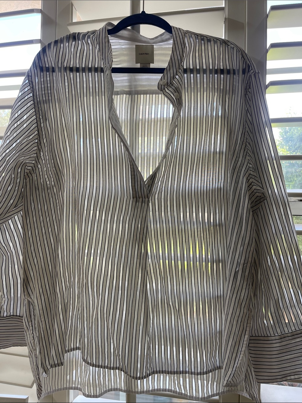 CALVIN KLIEN slightly sheer Blouse